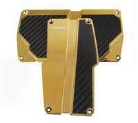 Thumbnail for NRG Brushed Aluminum Sport Pedal A/T - Chrome Gold w/Black Carbon