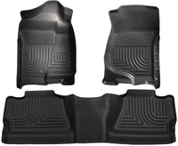 Thumbnail for Husky Liners 07-12 Chevy Silverado/GMC Sierra Crew Cab WeatherBeater Combo Black Floor Liners