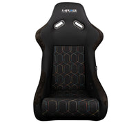 Thumbnail for NRG FRP Bucket Seat (Black w/ Multi Color Geometric Pattern) - Large