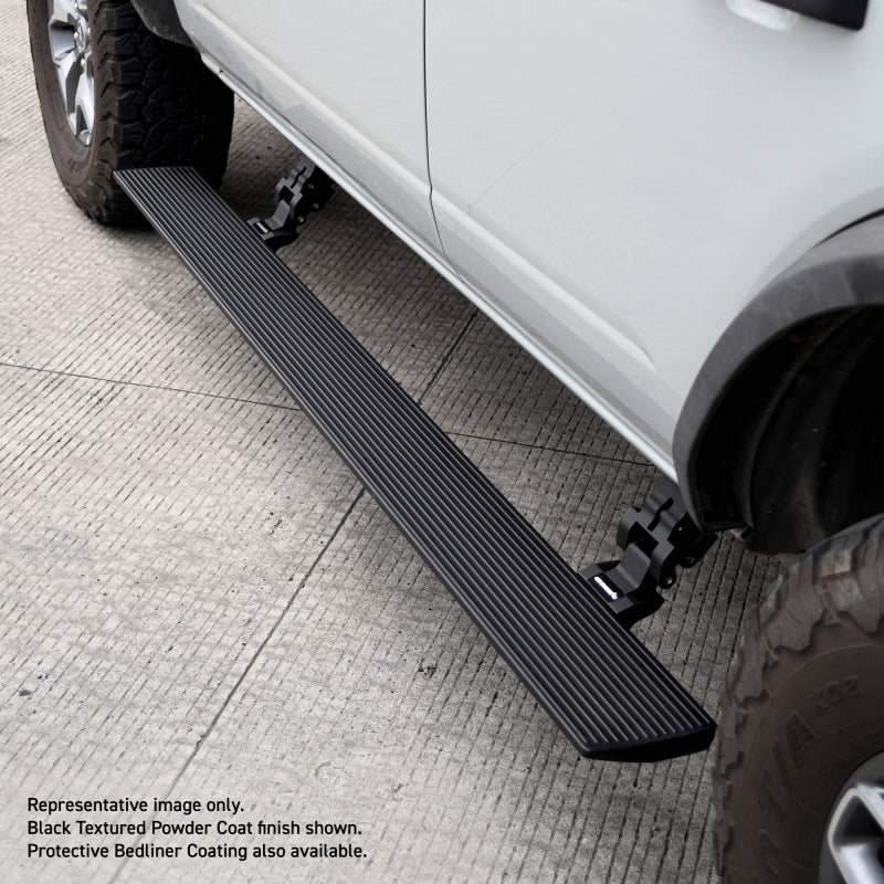 RealTruck 22-24 Toyota Tundra DC 4dr VoltStep Electric Running Board Kit (No Drill) - Bedliner Coat