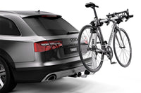 Thumbnail for Thule Helium Pro 3 - Hanging Hitch Bike Rack w/HitchSwitch Tilt-Down (Up to 3 Bikes) - Silver