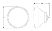 Thumbnail for Hella Vision Plus 5-3/4in Round Conversion Headlamp High/Low Beam - Single Lamp