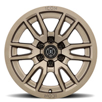 Thumbnail for ICON Vector 6 17x8.5 6x135 6mm Offset 5in BS 87.1mm Bore Bronze Wheel