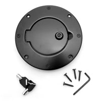 Thumbnail for Rugged Ridge Locking Gas Cap Door Black Alum 97-06TJ