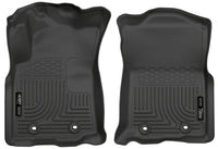 Thumbnail for Husky Liners 2018 Toyota Tacoma Double Cab WeatherBeater Black Front Floor Liners