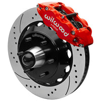 Thumbnail for Wilwood 63-87 C10 FNSL6R Front Big Brake Brake Kit 14in drill/slot 6x5.5 BP for drop spindles - Red