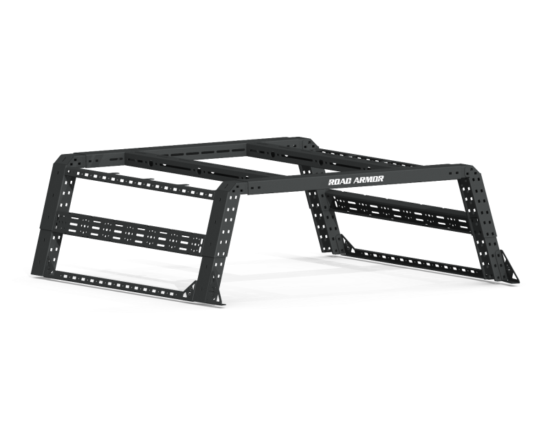 Road Armor Universal 6-1/2ft Beds TRECK Adj Bed Rack w/Strap/Rails - Tex Blk (w/o Brackets)