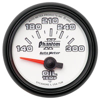 Thumbnail for Autometer Phantom II 52mm Short Sweep Electronic 140-300 Deg F Oil Temperature Gauge