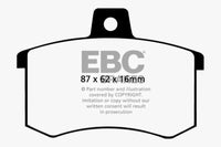 Thumbnail for EBC 91-95 Alfa Romeo 164 2.0 Turbo Greenstuff Rear Brake Pads