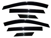 Thumbnail for AVS 10-17 Cadillac SRX Ventvisor Low Profile Deflectors 6pc - Smoke w/Chrome Trim