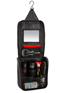 Thumbnail for ARB Toiletries Bag Charcoal Finish w/ Red Highlights PVC Outer Shell Mesh Pockets Mirror