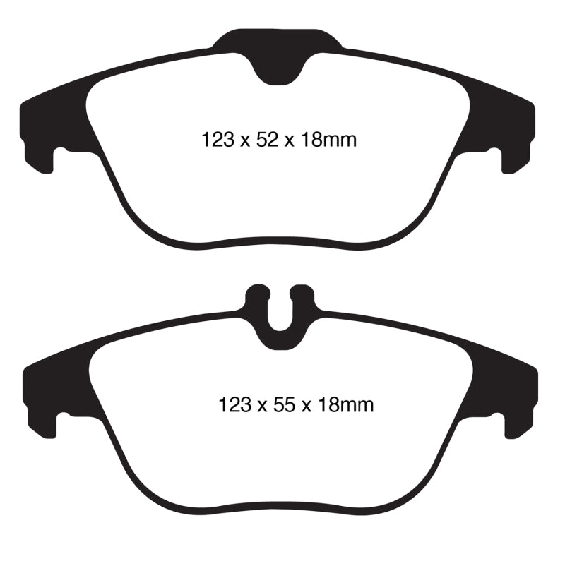 EBC 12-14 Mercedes-Benz C250 (W204) 1.8 Turbo Greenstuff Rear Brake Pads