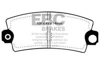 Thumbnail for EBC 85-90 Lotus Esprit 2.2 Greenstuff Rear Brake Pads