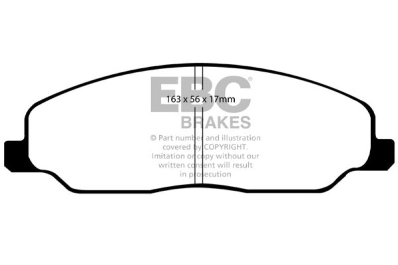 EBC 05-10 Ford Mustang 4.0 Greenstuff Front Brake Pads