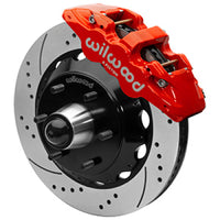 Thumbnail for Wilwood 63-87 C10 CPP Spindle AERO6 Front BBK 14in Drilled/Slotted 6x5.5 BC - Red