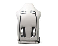 Thumbnail for NRG Reclinable Sport Seats (Pair) The Arrow Grey Vinyl w/ Pressed NRG logo w/ Grey Stitch