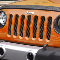 Thumbnail for Rugged Ridge Mesh Grille Insert Black 07-18 Jeep Wrangler