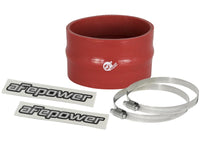 Thumbnail for aFe Magnum FORCE CAI Univ. Silicone Coupling Kit (3.5in. ID / 2.25in. L) Straight w/Hump - Red