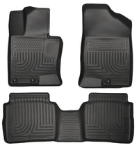 Thumbnail for Husky Liners 11-14 Kia Optima Weatherbeater Black Front & 2nd Seat Floor Liners