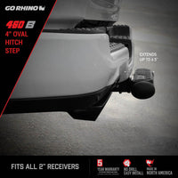 Thumbnail for Go Rhino 4in Oval Hitch Step - Black