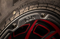 Thumbnail for ICON Victory 17x8.5 6x135 6mm Offset 5in BS Satin Black w/Red Tint Wheel