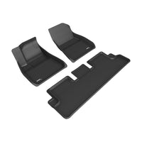 Thumbnail for 3D MAXpider 20-22 Tesla Model 3 Kagu 1st & 2nd Row Floormats - Black