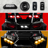 Thumbnail for XK Glow ATV UTV Standard DOT Street Legal Conversion Signal/Horn Kit - 2 White 2 Red 2 Amber Pods