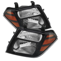 Thumbnail for Xtune Nissan Pathfinder 08-11 Amber Crystal Headlights Black HD-JH-NP08-AM-BK