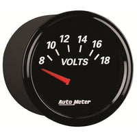 Thumbnail for Autometer Designer Black II 52mm 18V Voltmeter Gauge