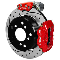 Thumbnail for Wilwood Forged Dynalite Rear Electronic Parking Brake Kit 12.19in Rotor New Style Bronco - Red