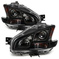 Thumbnail for xTune 09-14 Nissan Maxima Halogen ONLY (No HID) OEM Style Headlights - Black HD-JH-NM09-AM-BK