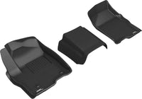 Thumbnail for 3D MAXpider 19-21 GMC Sierra Silverado Double/Crew Bench Seat Kagu 1st Row Floormats - Black