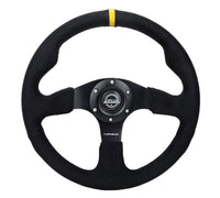 Thumbnail for NRG Reinforced Steering Wheel (320mm) Alcantara Steering Wheel w/ Black Stitching