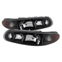 Thumbnail for Xtune Buick Century 97-05 Regal 97-04 Crystal Headlights Black HD-JH-BUCEN97-AM-BK