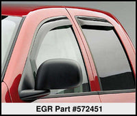 Thumbnail for EGR 02-08 Dodge F/S Pickup Quad Cab New Body In-Channel Window Visors - Set of 4 (572451)