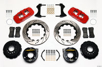 Thumbnail for Wilwood AERO4 Rear P-Brake Kit 14.00in Drill Red 2005-2014 Mustang