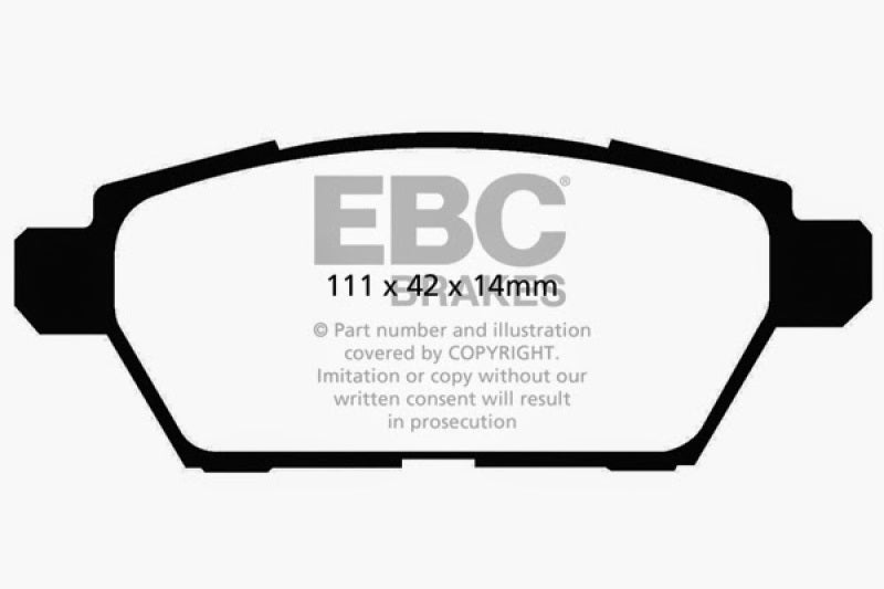 EBC 06-09 Ford Fusion 2.3 Greenstuff Rear Brake Pads