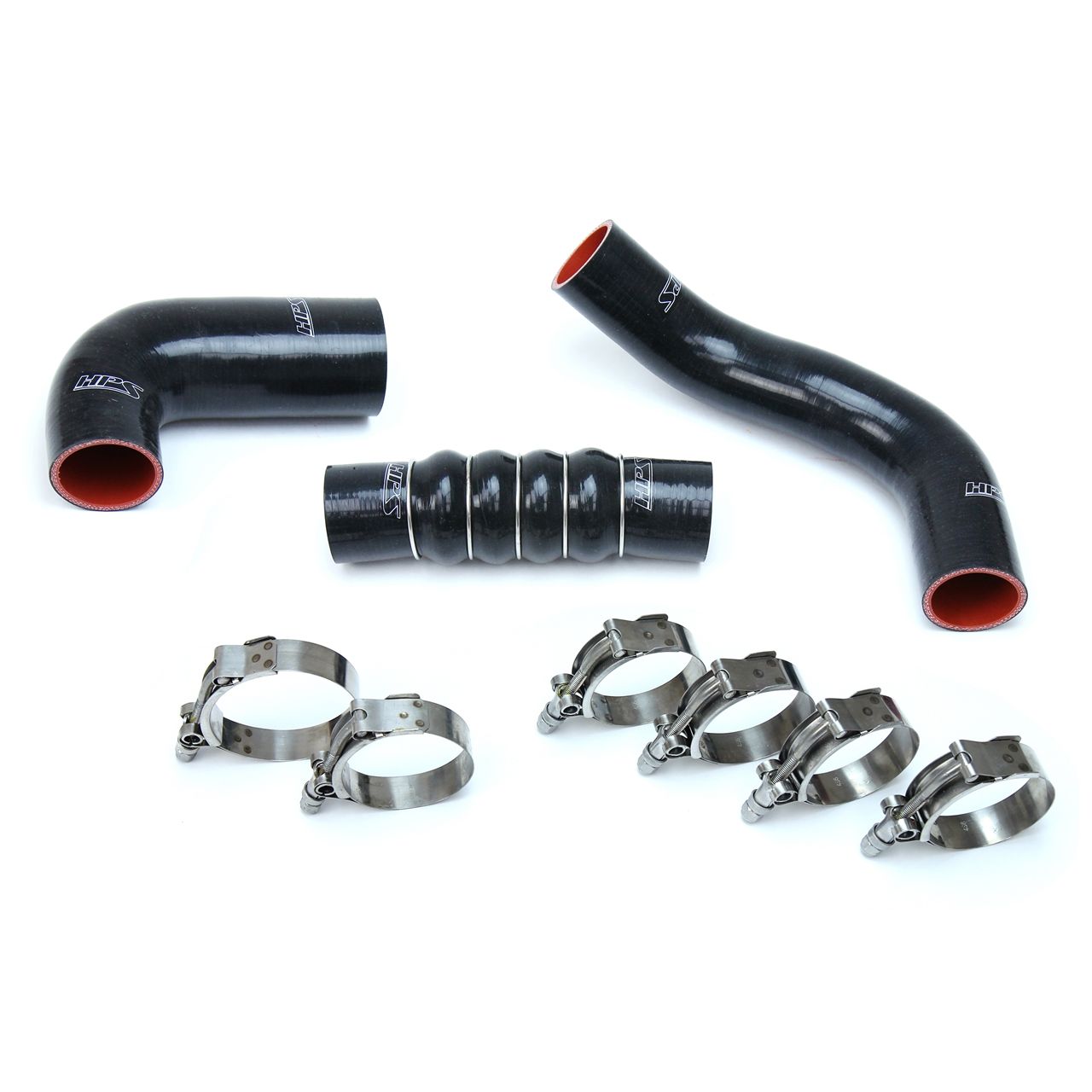 HPS Black Reinforced Silicone Intercooler Hose Kit for Honda 16-19 Civic 1.5L Turbo