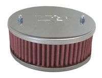 Thumbnail for K&N Universal Custom Air Filter - Oval 1.375in Flange / 4.875in ID / 2.25in Overall Height