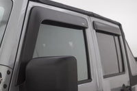 Thumbnail for AVS 07-18 Jeep Wrangler Unlimited Ventvisor Low Profile Window Deflectors 4pc - Matte Black