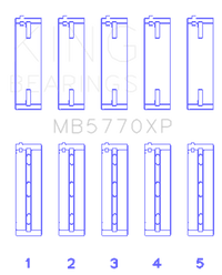 Thumbnail for King Nissan VK45DD/DE 4.5L (Size STD) Performance Main Bearing Set