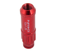 Thumbnail for NRG 700 Series M12 X 1.25 Steel Lug Nut w/Dust Cap Cover Set 21 Pc w/Locks & Lock Socket - Red