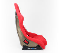 Thumbnail for NRG FRP Bucket Seat ULTRA Edition - Large (Red Alcantara/Gold Glitter Back)