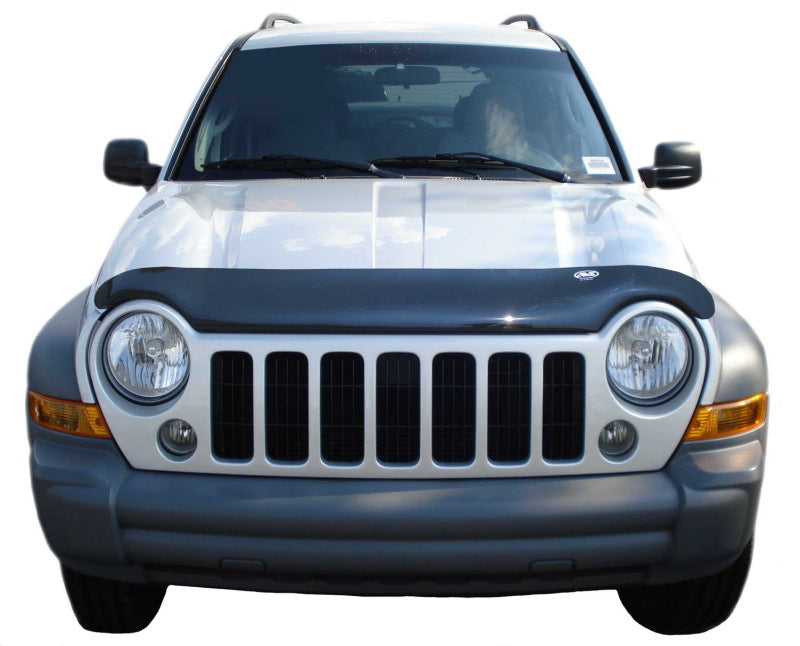 AVS 02-07 Jeep Liberty (Excl. Renegade Model) High Profile Bugflector II Hood Shield - Smoke