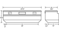 Thumbnail for Tradesman Aluminum Flush Mount Truck Tool Box (48in.) - Brite