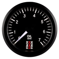 Thumbnail for Autometer Stack Instruments 52mm 0-7 BAR M10 (M) Mechanical Oil Pressure Gauge - Black