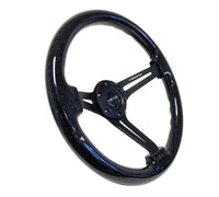 Thumbnail for NRG Reinforced Steering Wheel (350mm / 3in. Deep) Black Multi Color Flake Wood w/ Black Matte Center