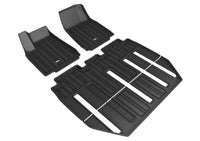 Thumbnail for 3D Maxpider 17-21 Tesla Model X Folding 7-Seat Elitect 1st 2nd 3rd Row - Floor Mat Set (Black)