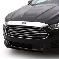 Thumbnail for AVS 17-18 Ford Fusion (Grille Fascia Mount) Aeroskin Low Profile Hood Shield - Chrome