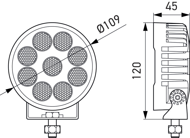 Hella ValueFit LED Work Light TR3000 LED MV CR LT